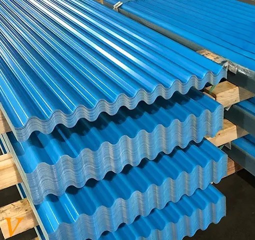 ورق سینوسی (کرکره‌ای) رنگی – عرض ۱۰۰۰ و ۱۲۵۰ – ضخامت ۰٫۴۵ تا ۰٫۶ میلی‌متر – رنگ‌: قرمز، آبی، سبز