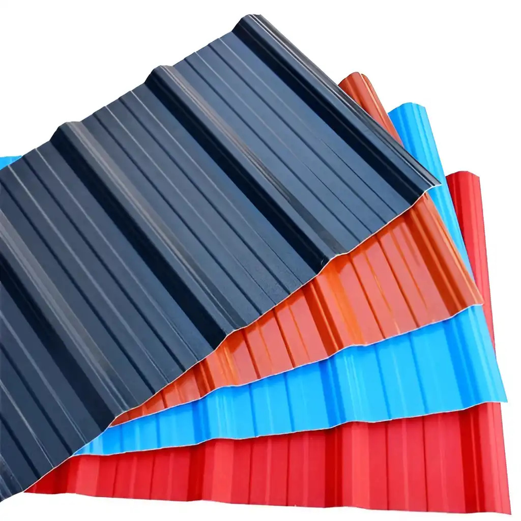 ورق شادولاین (شادولن) رنگی – عرض مفید ۱۰۰۰ و ۱۲۵۰ – ضخامت ۰٫۴۵ تا ۰٫۷ میلی‌متر – رنگ‌: قرمز، آبی، سبز، سفید